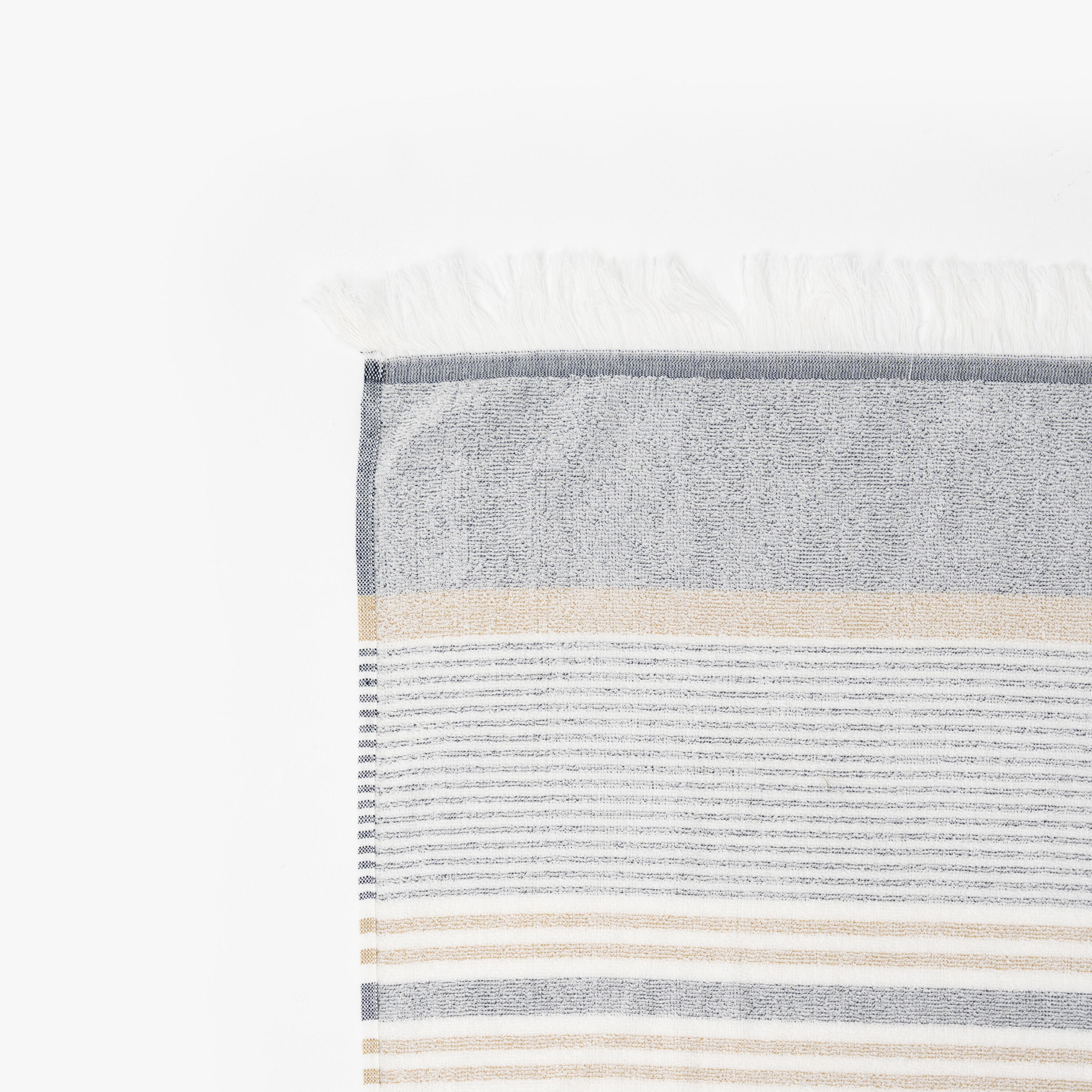 Toalha Fouta 140x190 Algodão BCI - Riscas Azul 4/9
