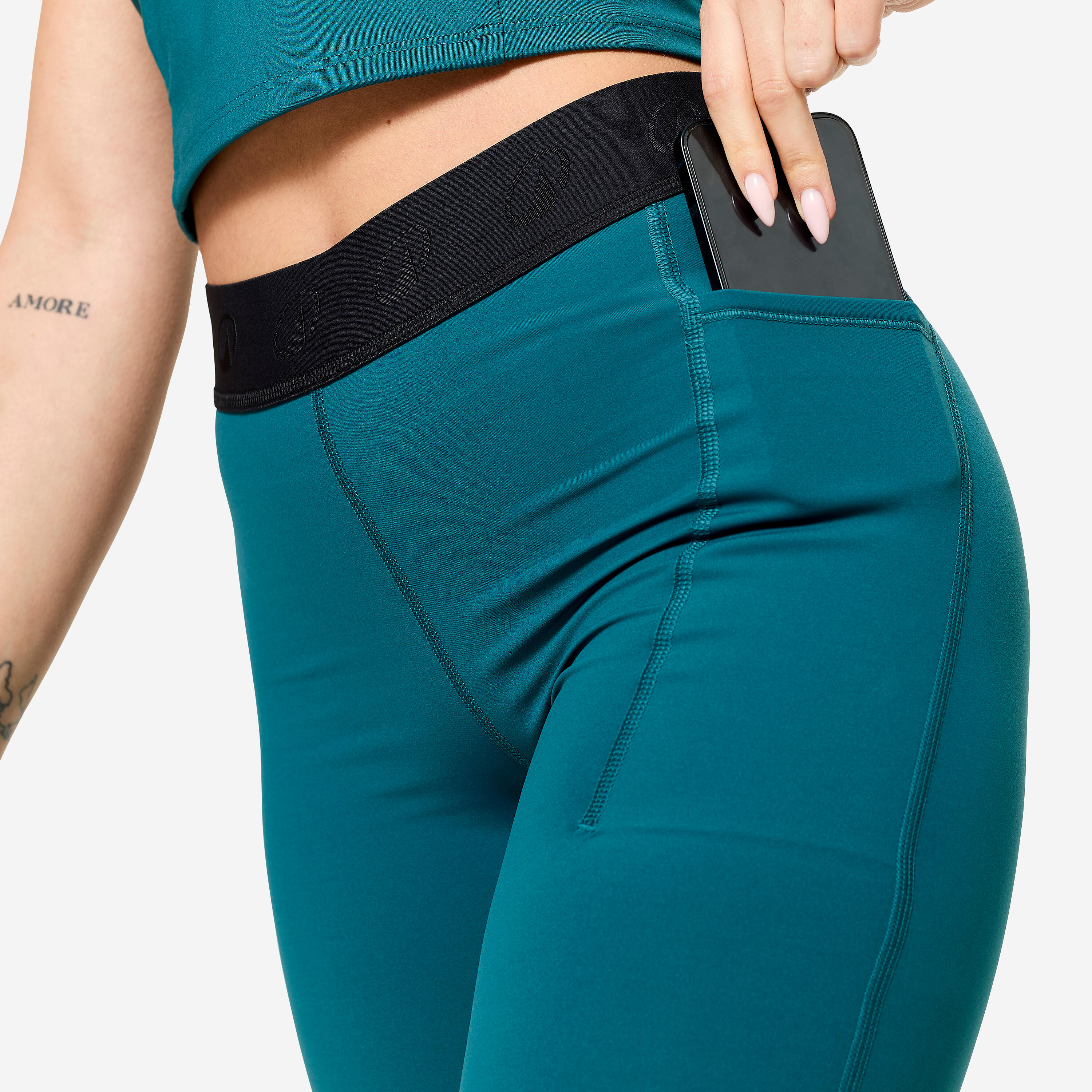Legging d’entraînement à ceinture élastique femme - DOMYOS