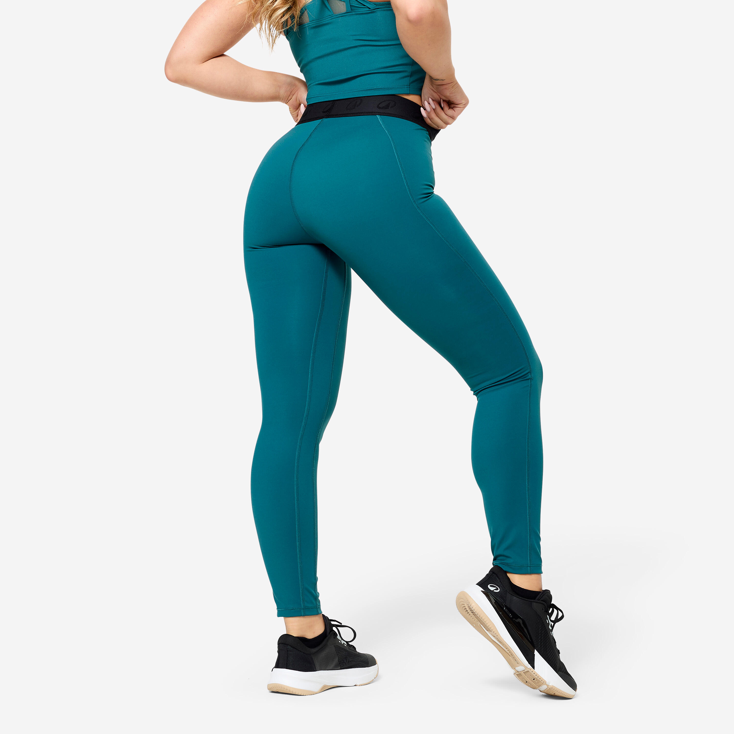 Legging d’entraînement à ceinture élastique femme - DOMYOS