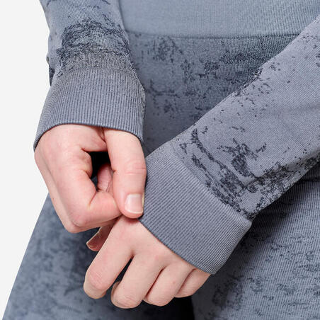 Кроп-топ жіночий для фітнесу сірий