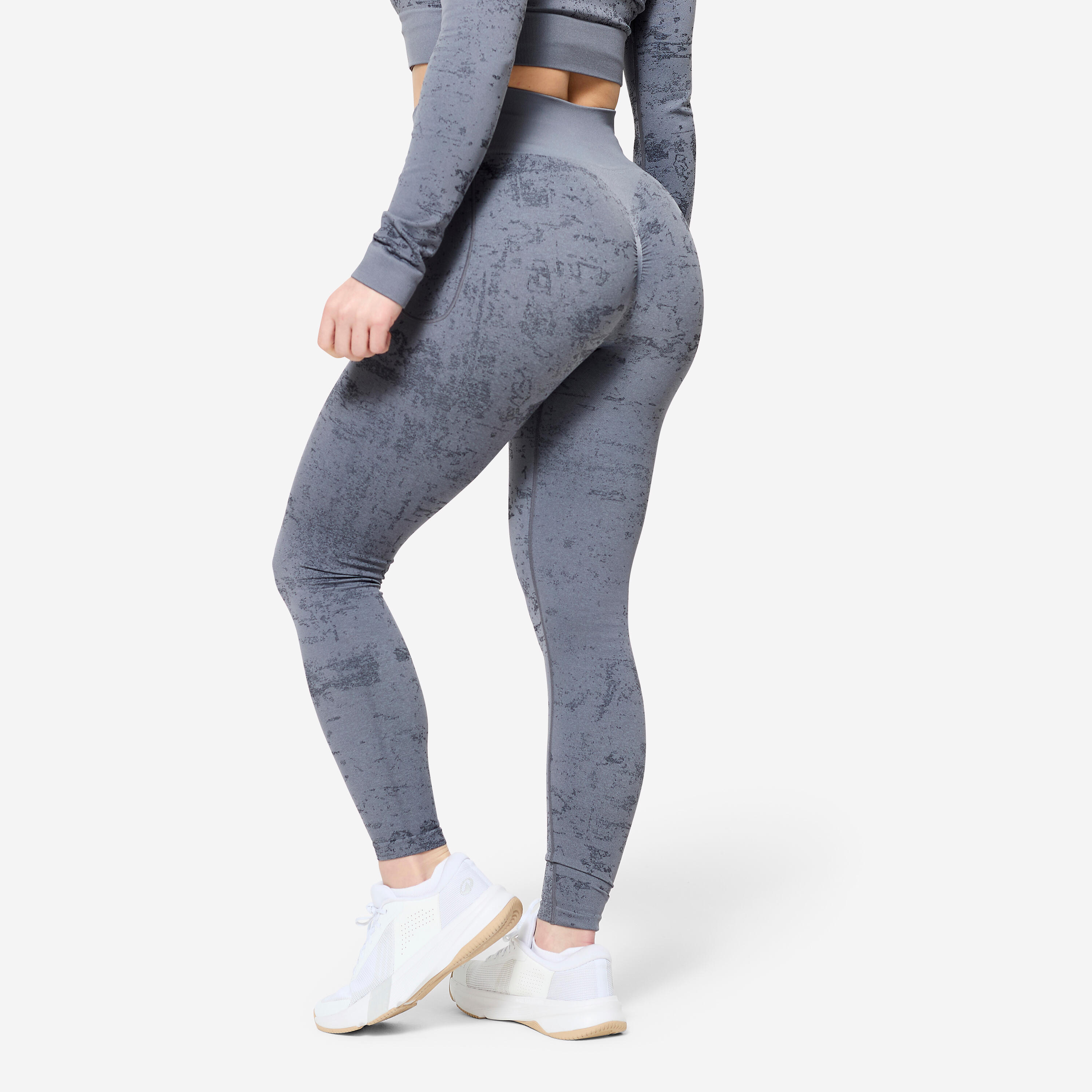 Leggings Gris Sin Costuras