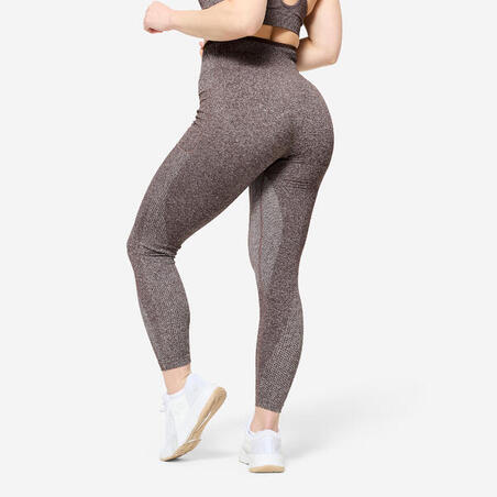 Легінси жіночі для фітнесу безшовні коричневі