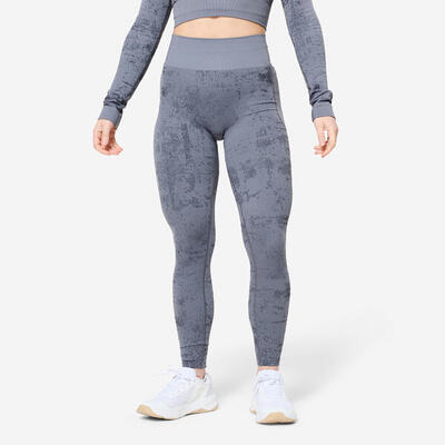 Naadloze legging dames grijs