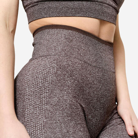 Легінси жіночі для фітнесу безшовні коричневі