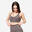 Brassière bretelles croisées maintien léger Femme, marron
