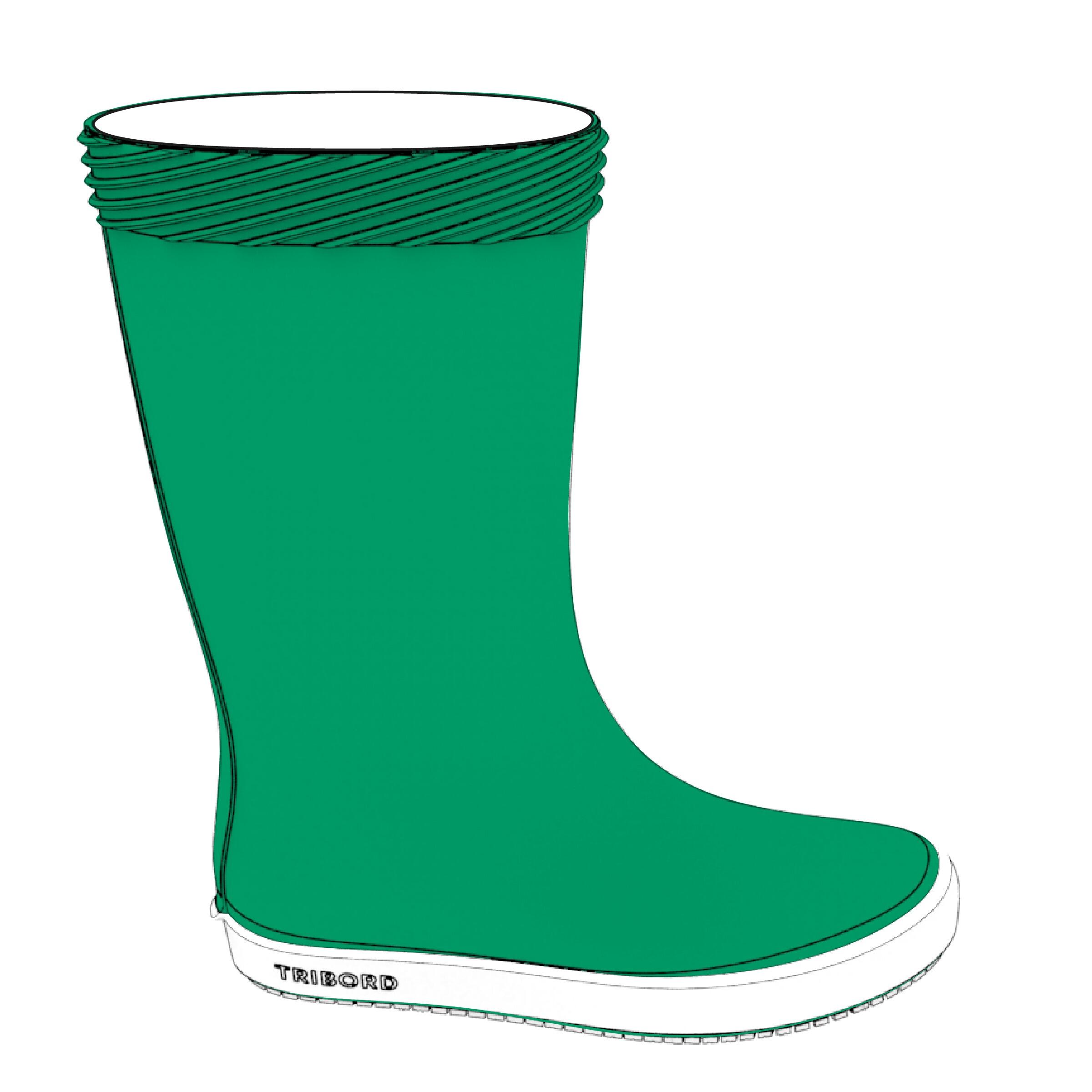 Cizme de ploaie 100 Verde Copii 6/7