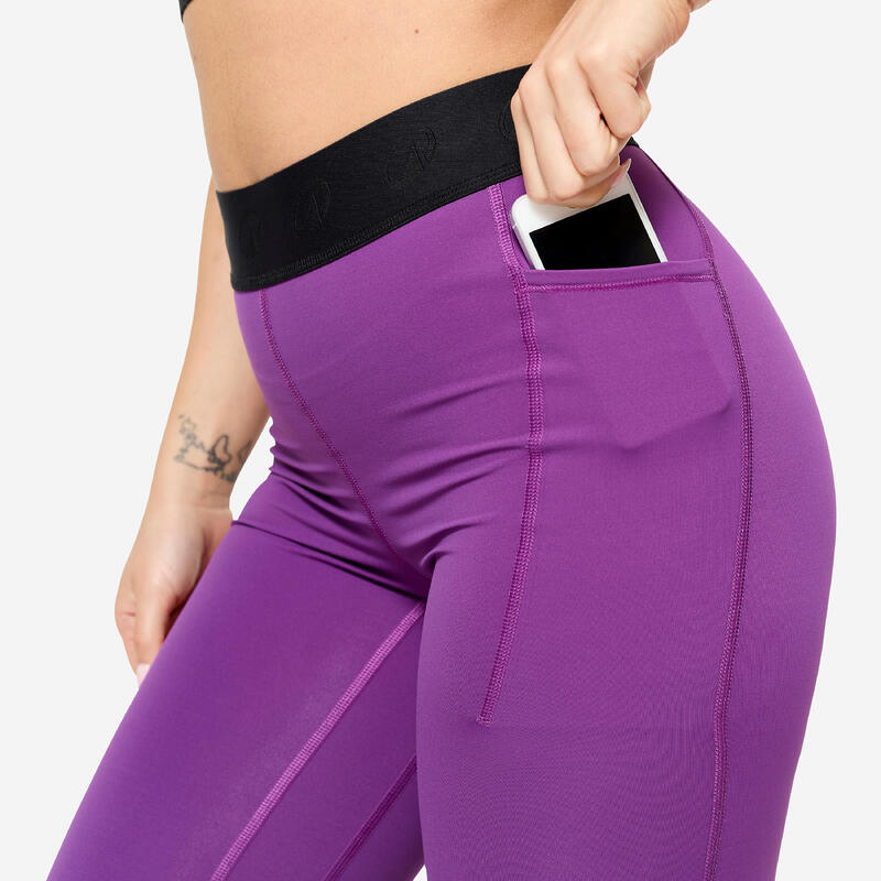 Női fitnesz leggings, gumírozott derekú