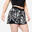 Pantalon scurt cu șort interior cardio fitness Negru-Alb Damă
