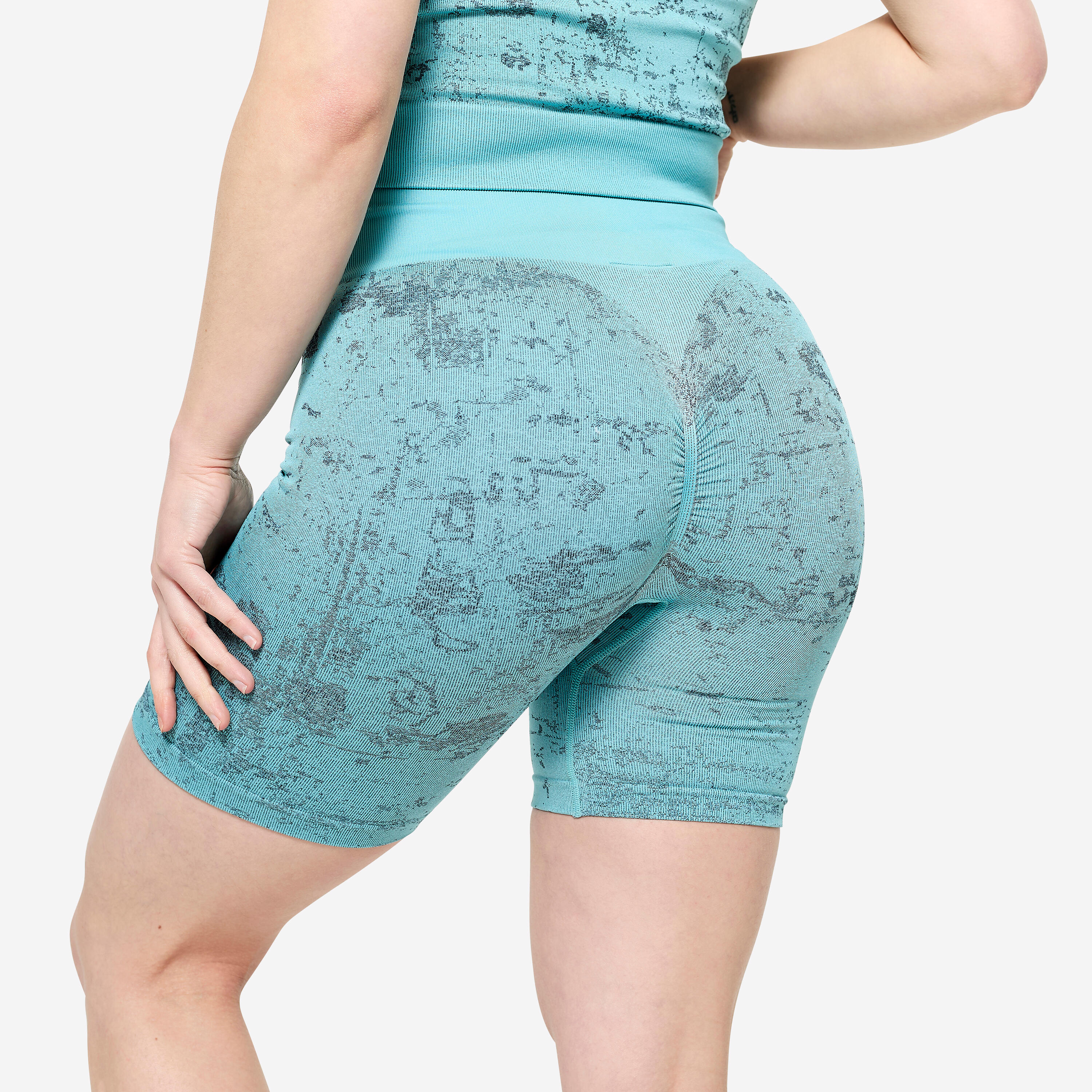 Short de fitness motif camo, bleu 4/6