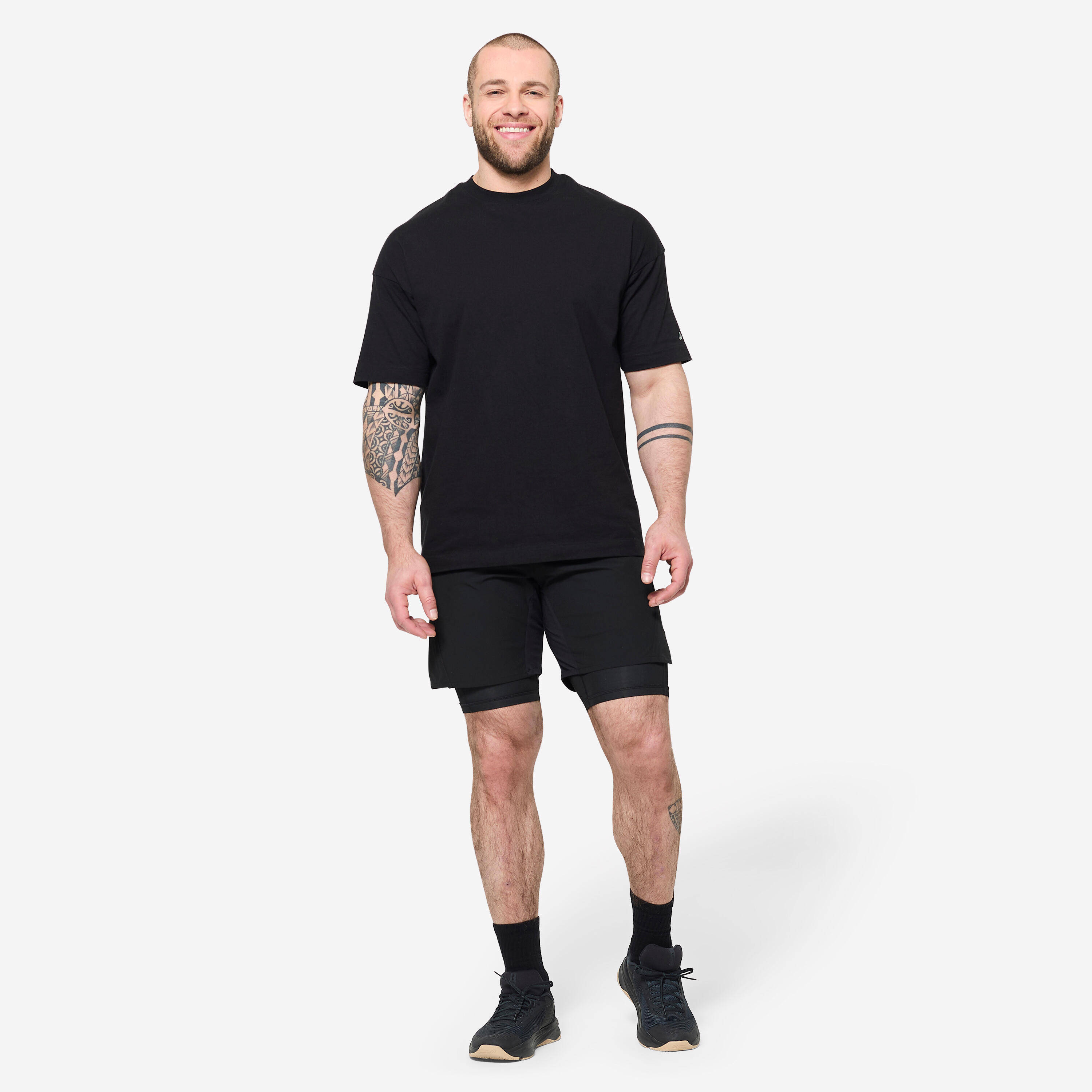 Men's Loose-Fit Fitness T-Shirt - Black -  3