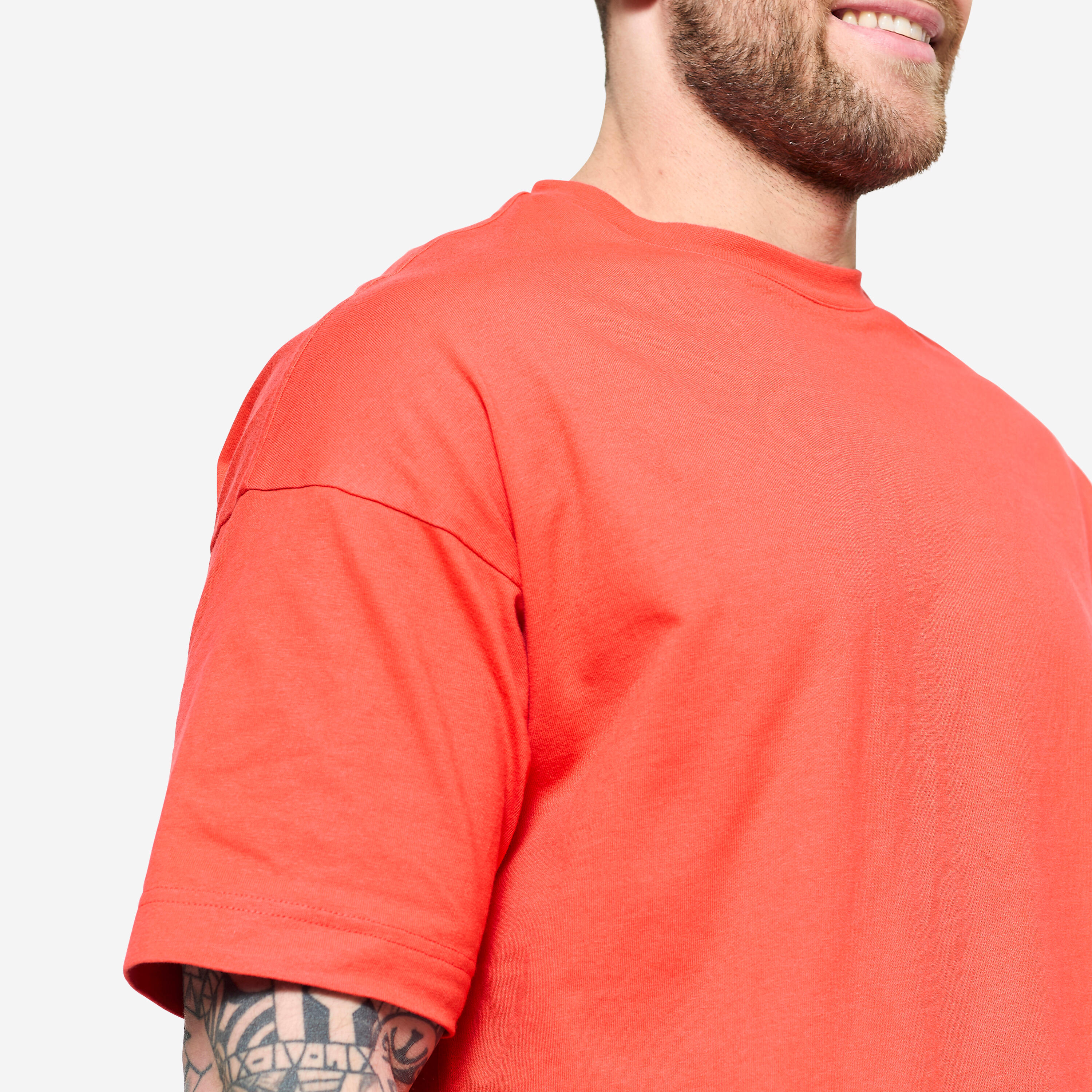 T-shirt de fitness coupe loose homme, orange 5/11