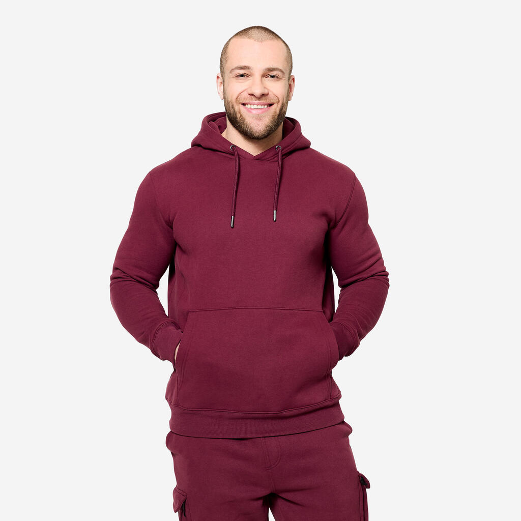 Men's Fitness Hoodie - Purple/Burgundy