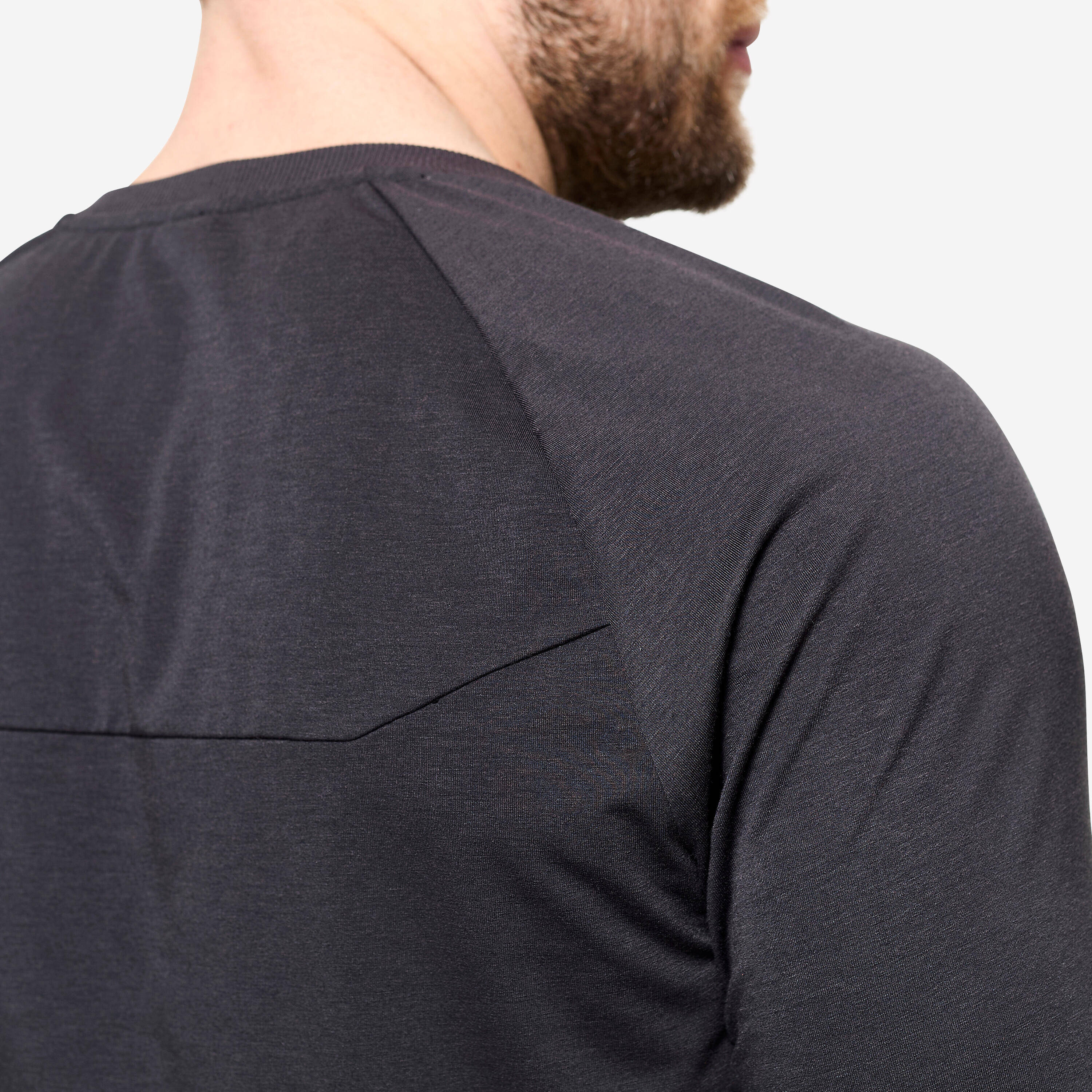 Men's Cross Training Breathable Short-Sleeved Performance T-Shirt - Black / Grey -  5