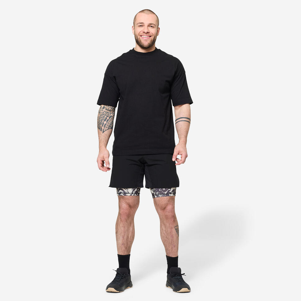 Spodenki fitness cardio męskie Domyos 2 w 1
