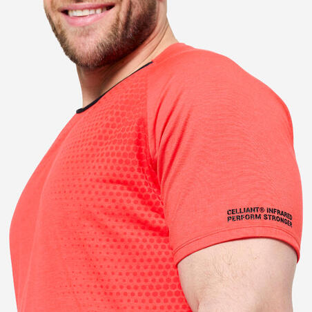 Футболка спортивна чоловіча помаранчева/чорна