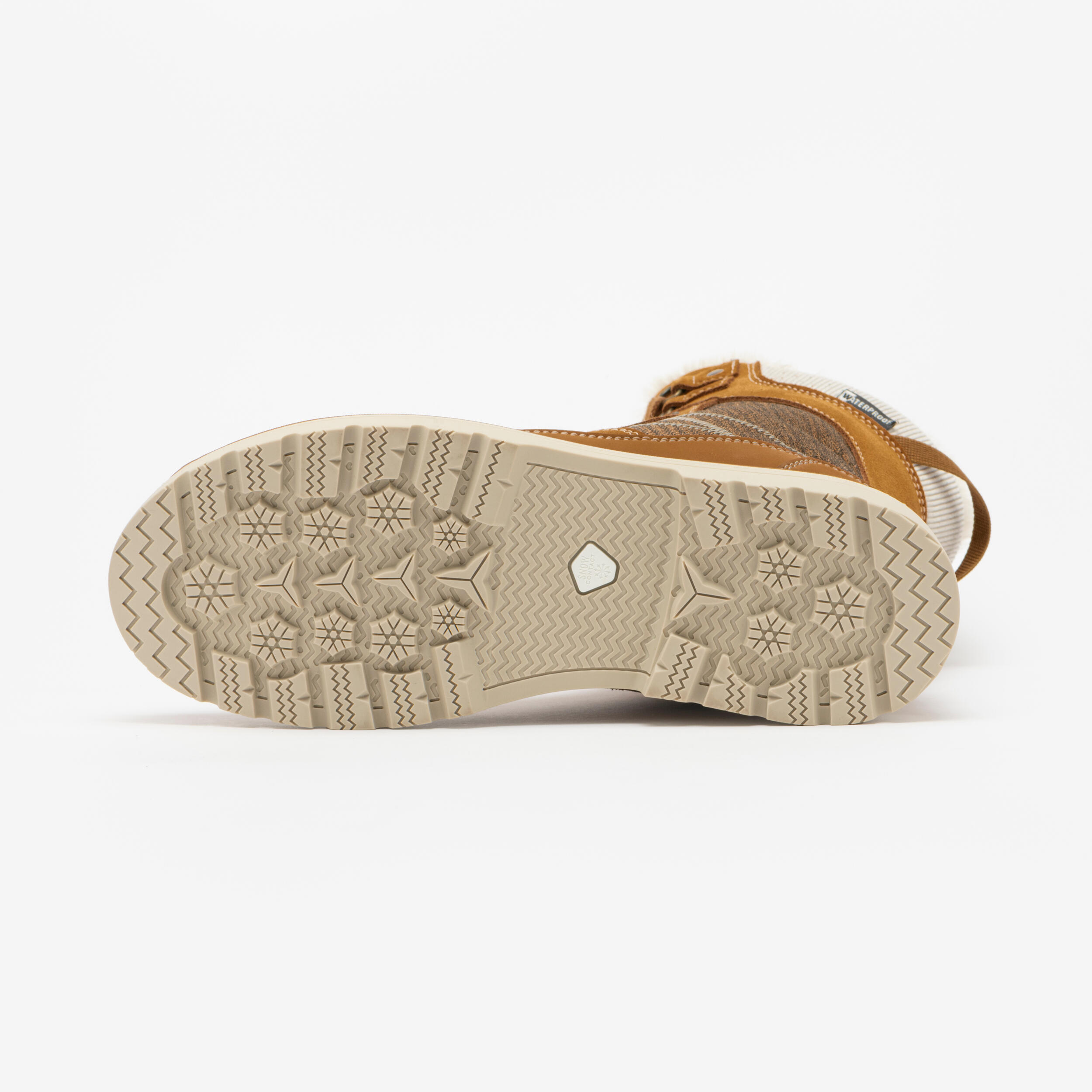 Bottes d’hiver imperméables en cuir femme, NH 900 - QUECHUA