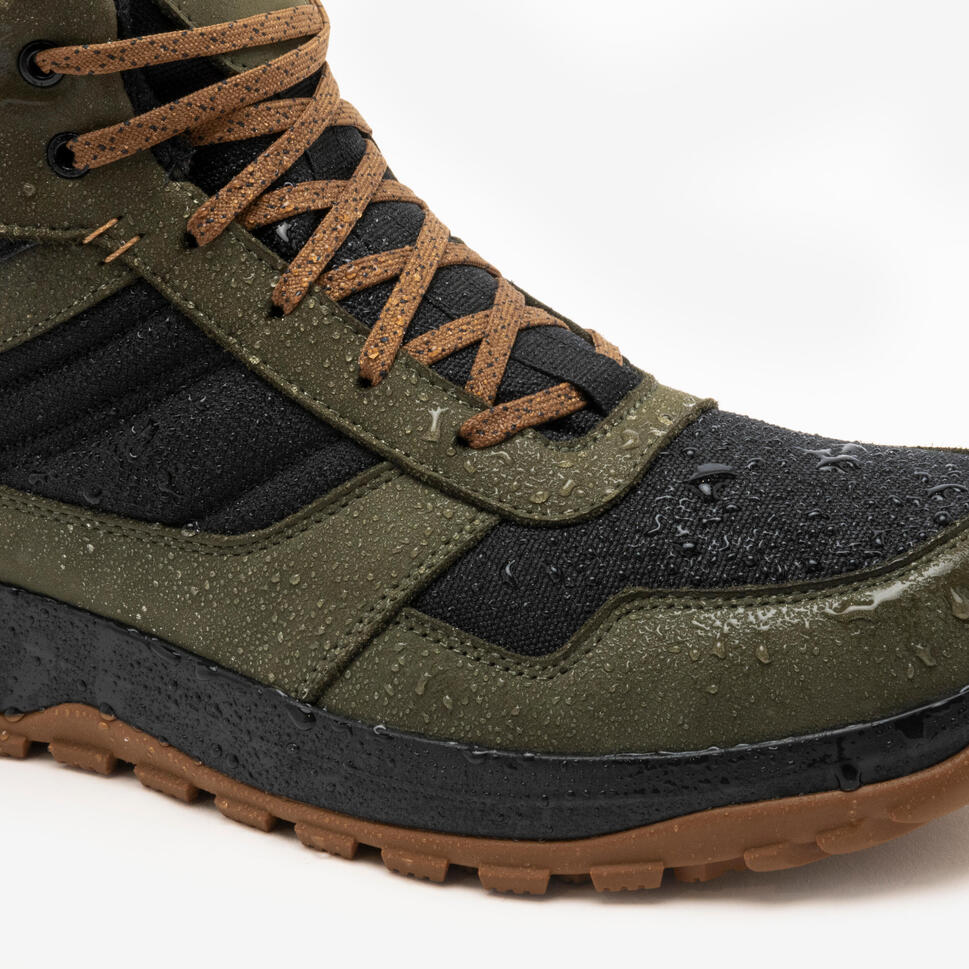 Erkek Outdoor Kar Botu - Su Geçirmez - Deri/Hibrid - Haki - NH500 Mid