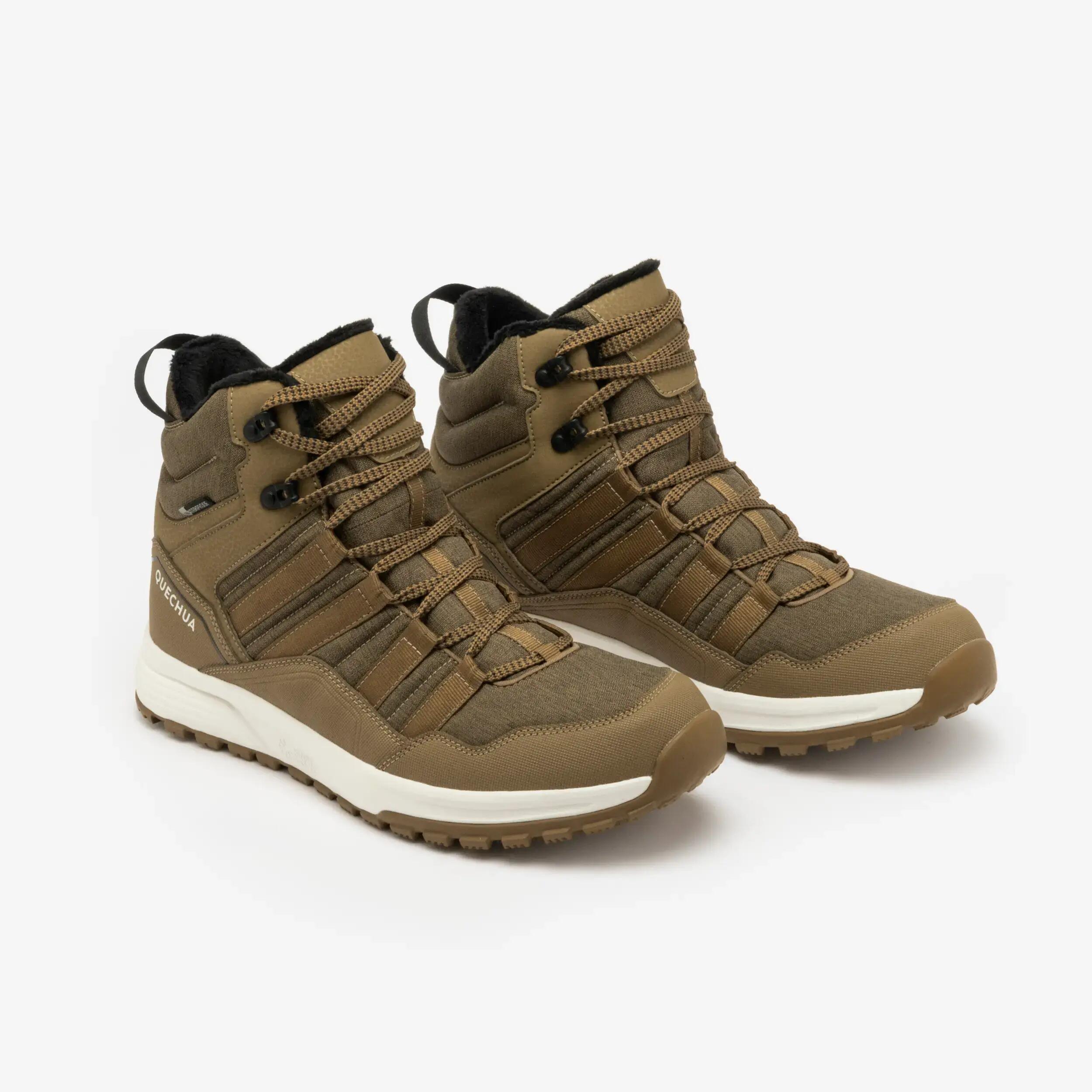 Men’s warm and waterproof winter hiking boots NH500 - Brown -  2