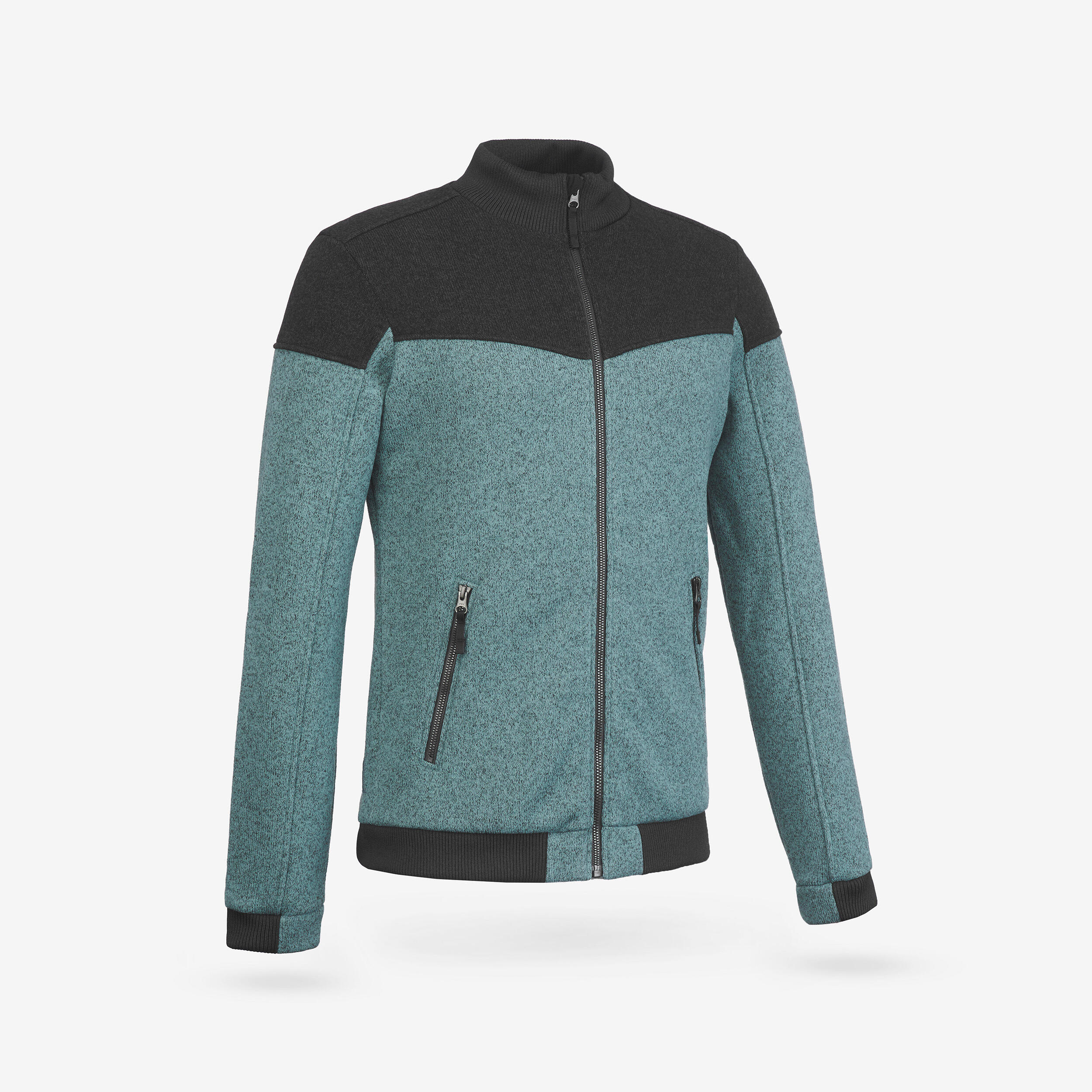 Forro polar cálido de senderismo hombre, NH100 verde  6/6