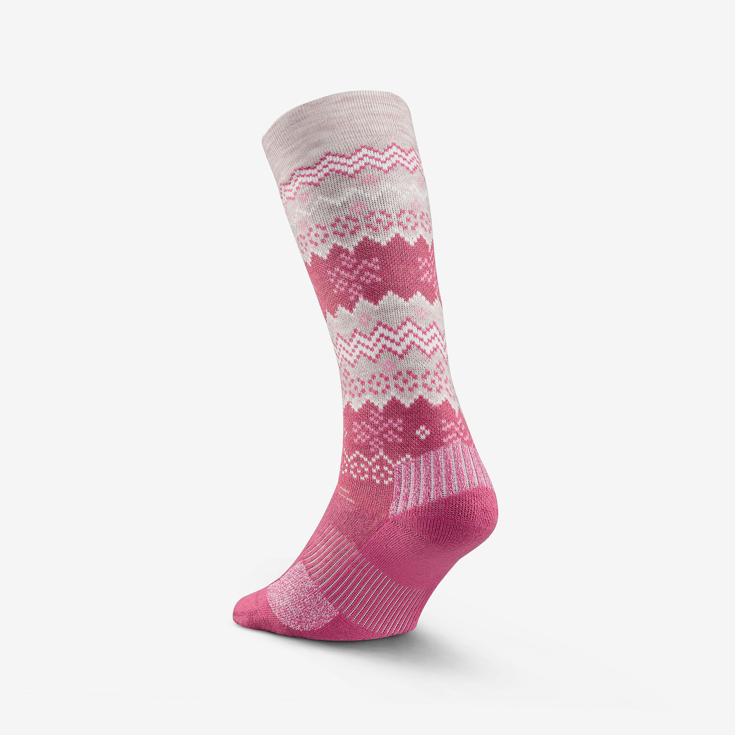 Chaussettes de randonnée mi-mollet chaudes en laine mérinos x2 paires, HIKE 500 - QUECHUA