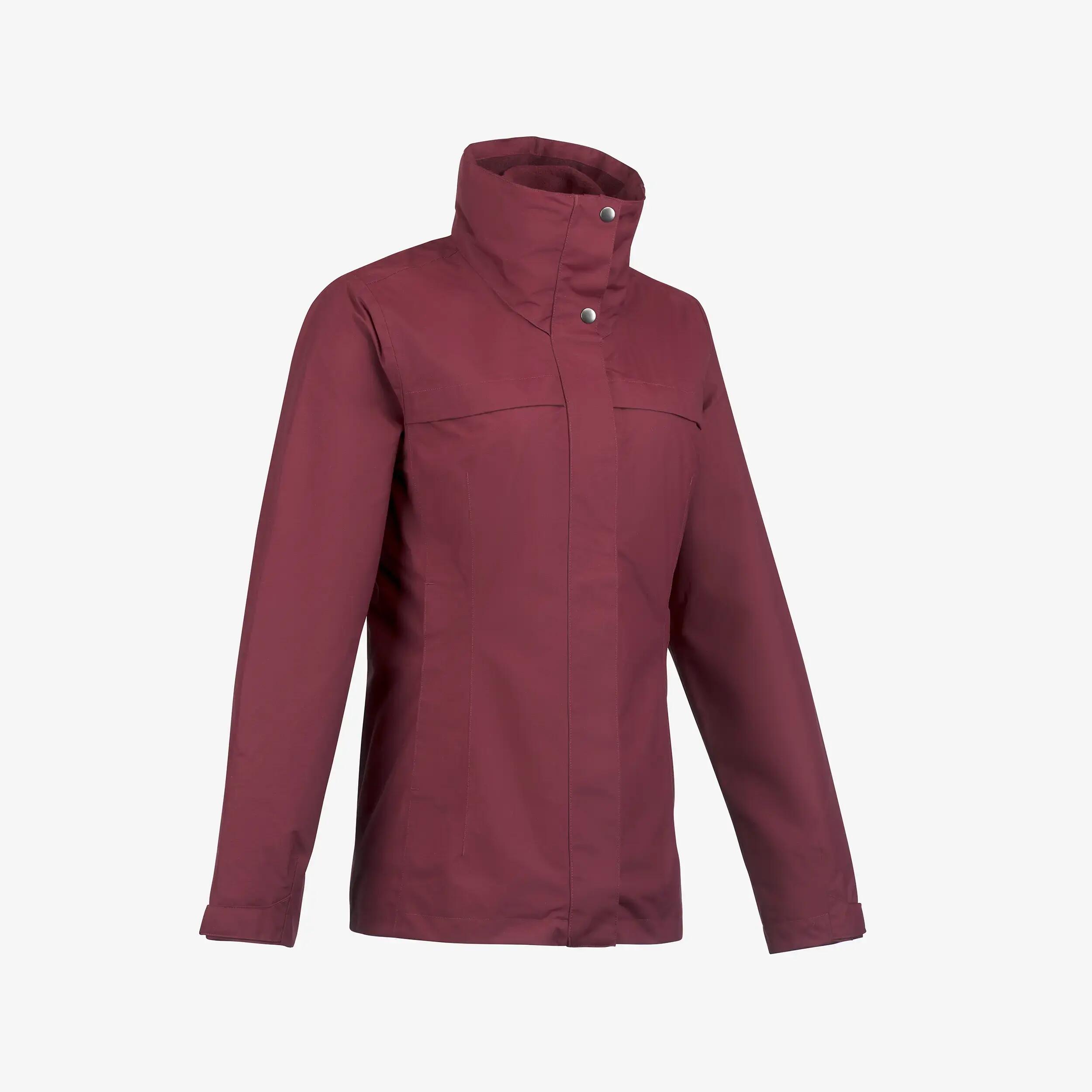 Chaqueta impermeable de trekking 3 en 1  para Mujer  NH100 - Morado 5/15