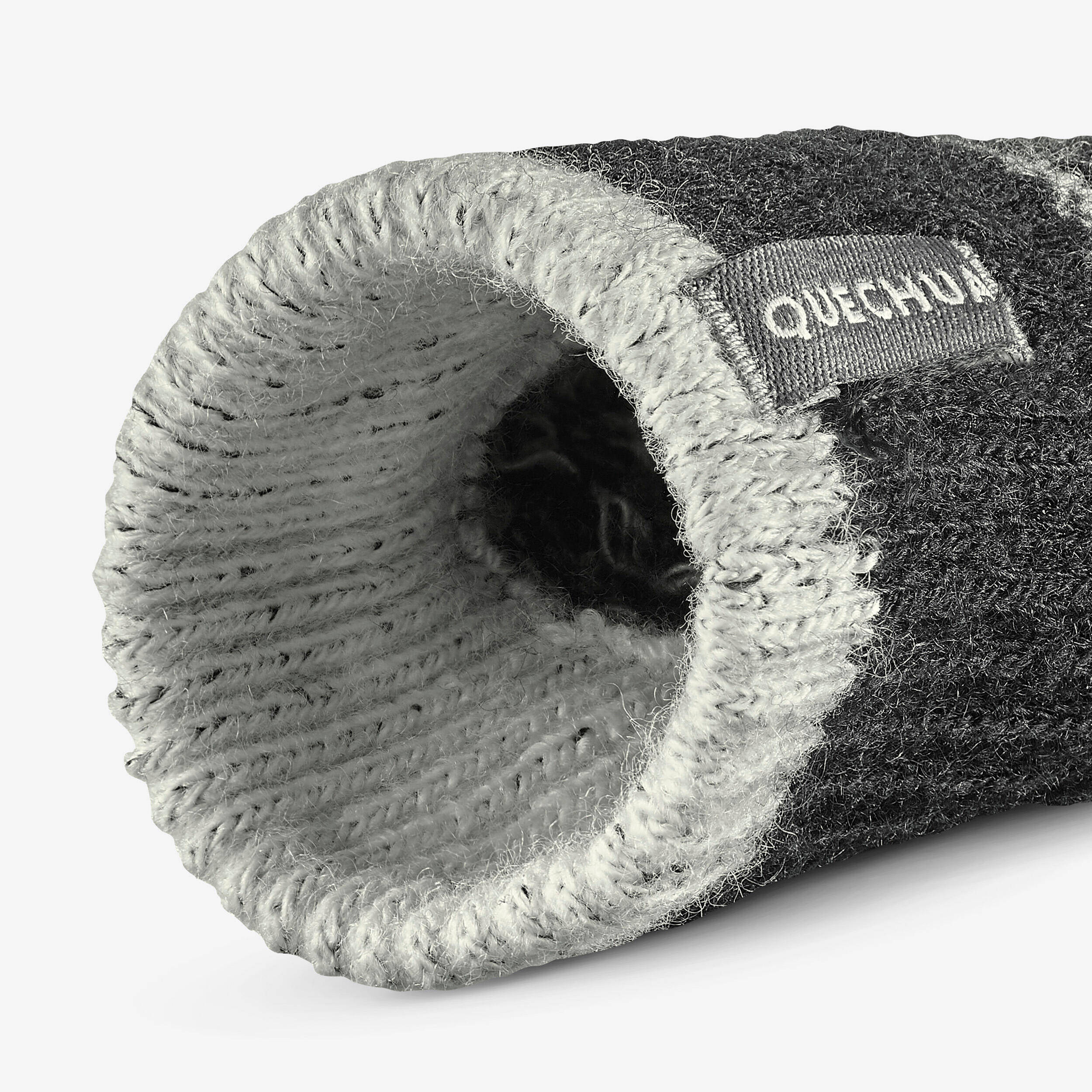 Kids’ mesh gloves  4-14 years, HIKE100 - Grey and White -  2