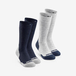 Chaussettes de randonnée chaudes enfant, SH100 Mid rose