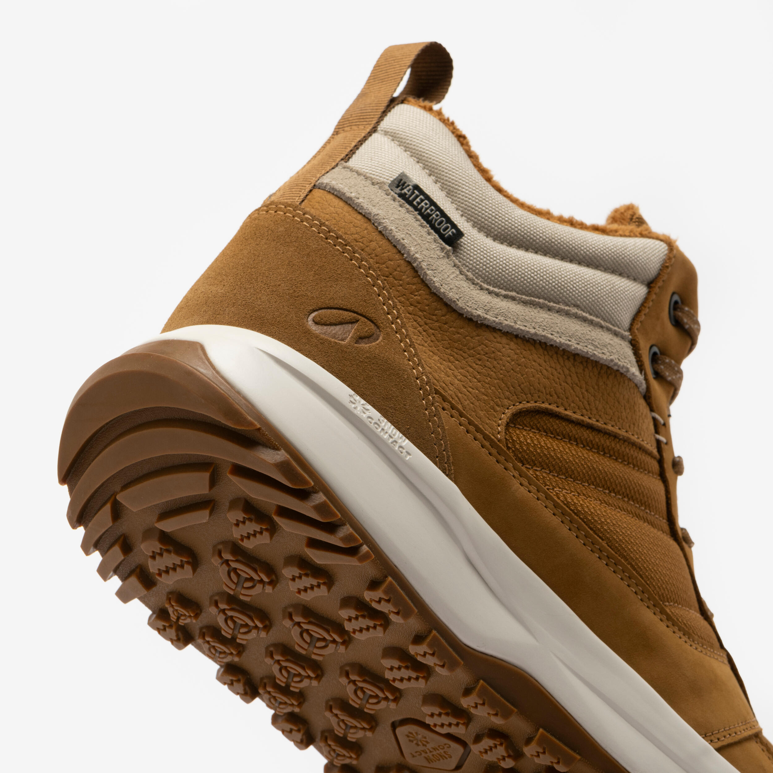 Chaussures de randonnée chaudes en cuir homme, NH 500 Mid - QUECHUA