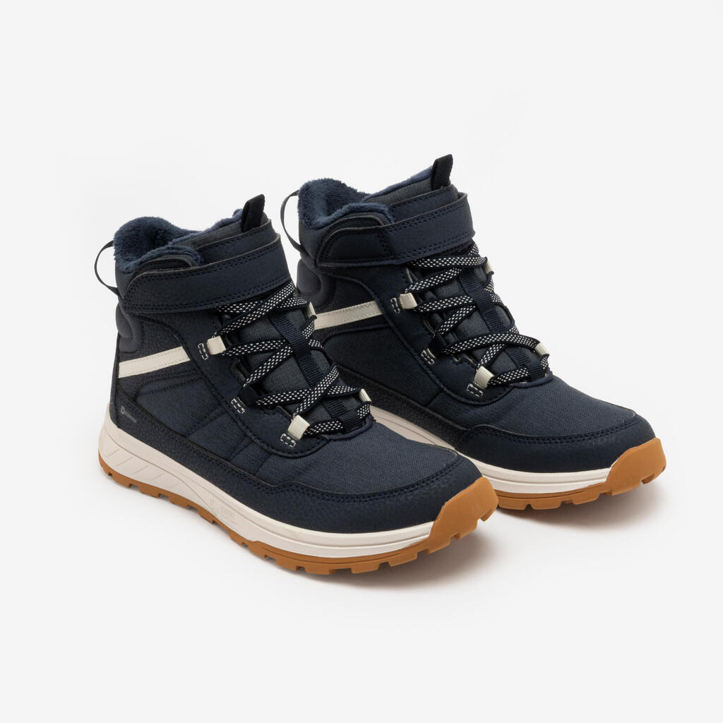 Kids’ Snowboots, UK Jnr size 7-5, SH500 SYNTH WARM - Blue