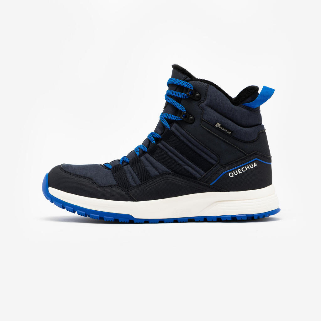 Wanderschuhe Herren halbhoch warm wasserdicht - NH500 blau