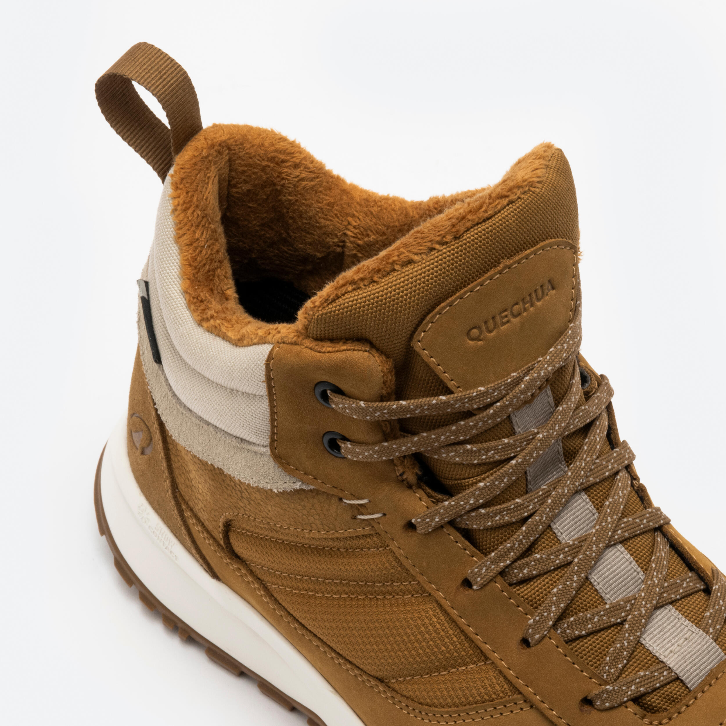 Chaussures de randonnée chaudes en cuir homme, NH 500 Mid - QUECHUA