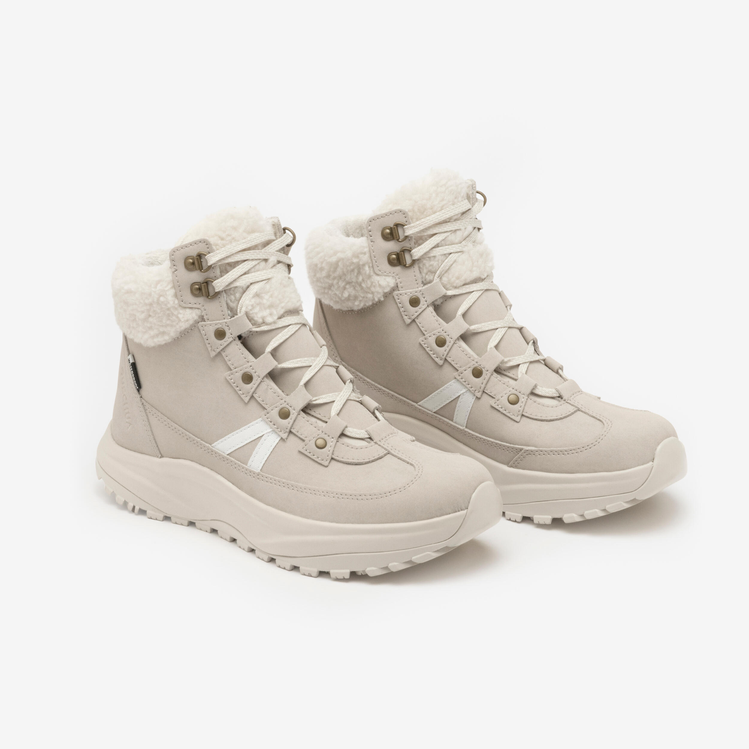 Women’s Waterproof Leather Winter Boots, NH 500 Mid - QUECHUA