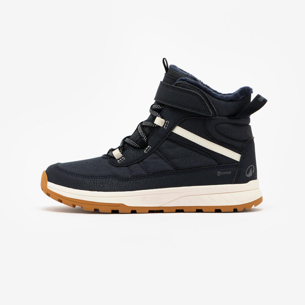Kids’ Snowboots, UK Jnr size 7-5, SH500 SYNTH WARM - Blue