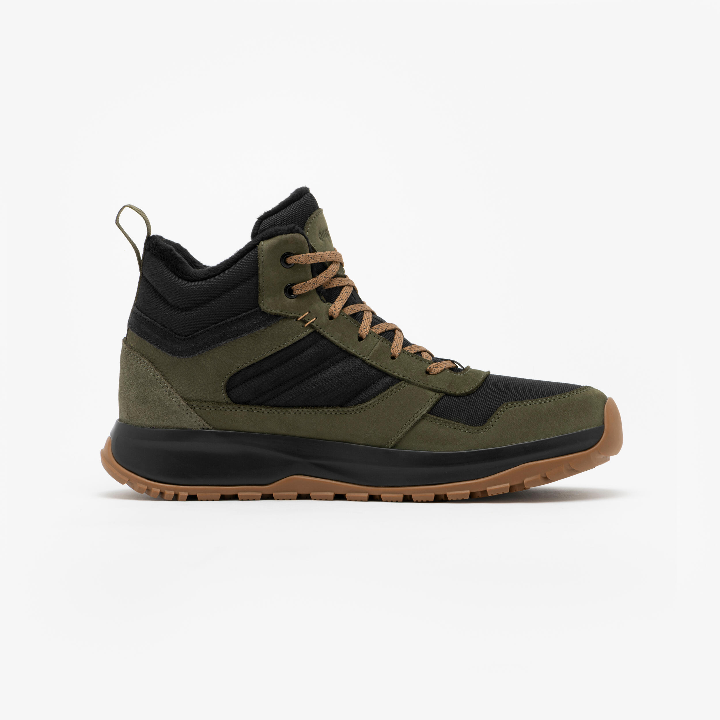 Men’s Warm Leather Hiking Boots, NH 500 Mid - QUECHUA