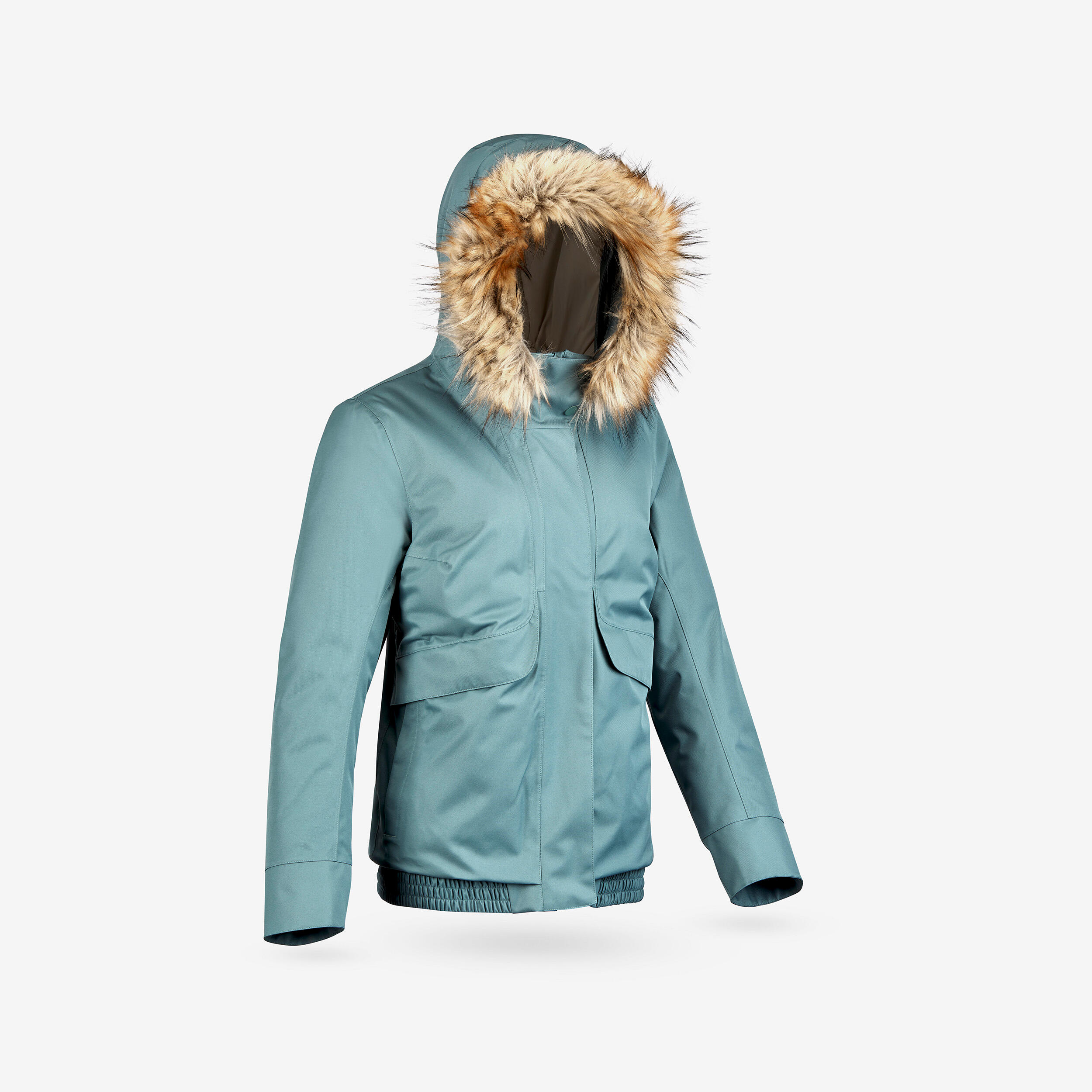 Women’s waterproof hiking anorak -8°C, NH500 - Green