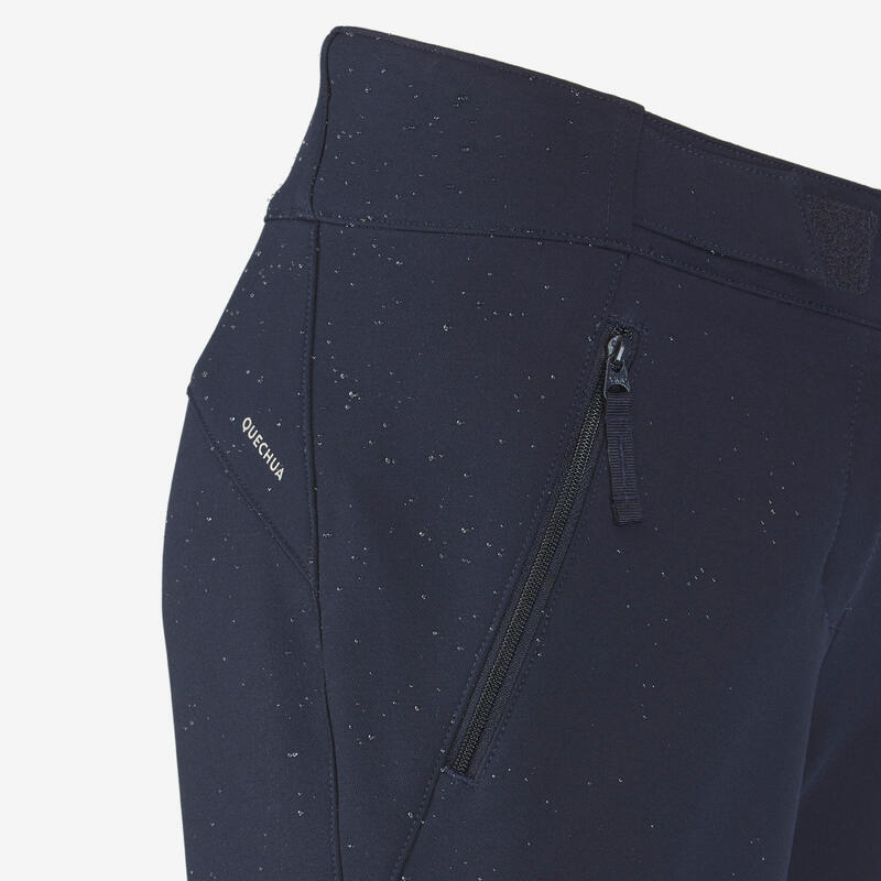 Pantalon de randonnée softshell chaud enfant 7-15 ans, MH500 bleu