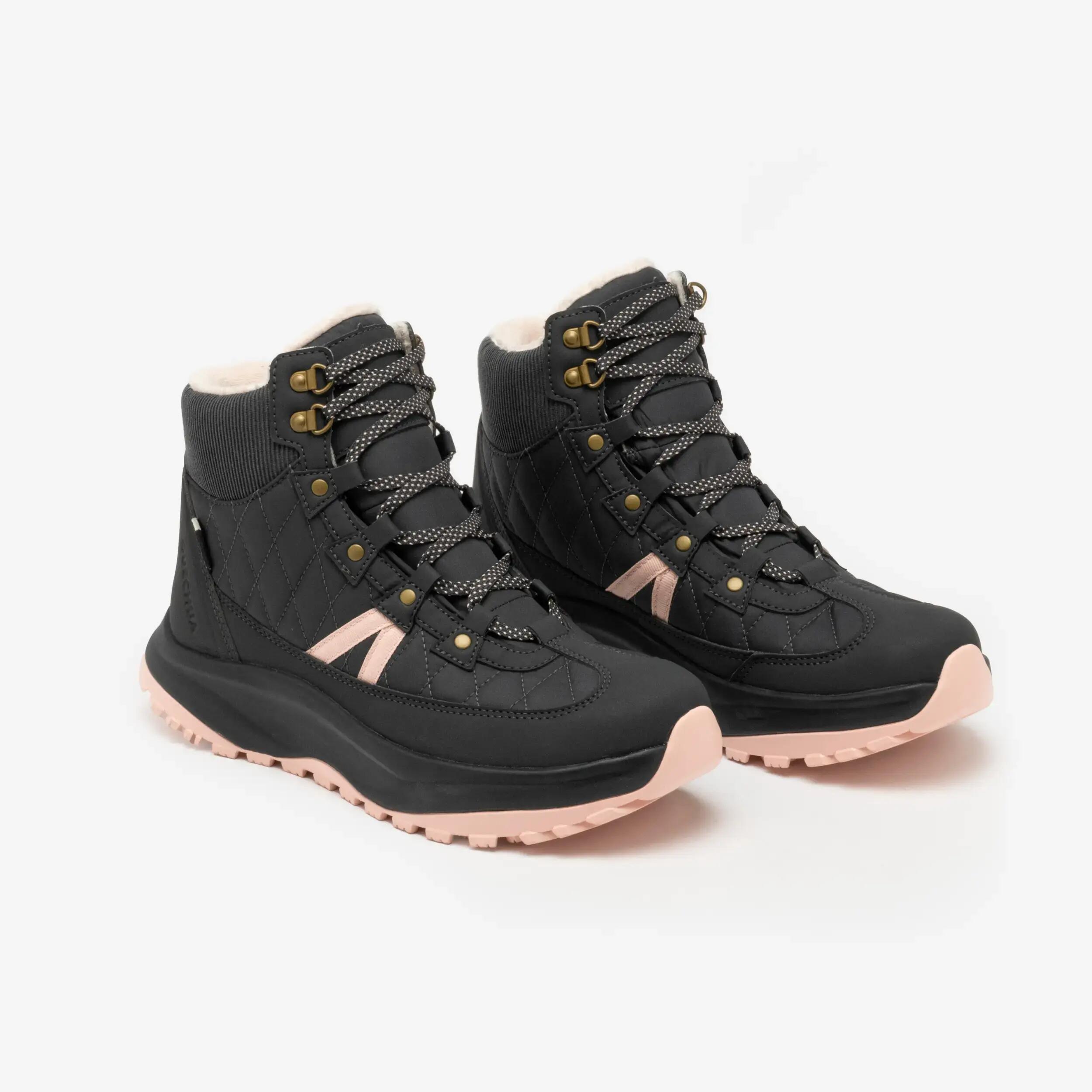 Women's warm and waterproof hiking boots, NH500 Qlt - Grey -  2