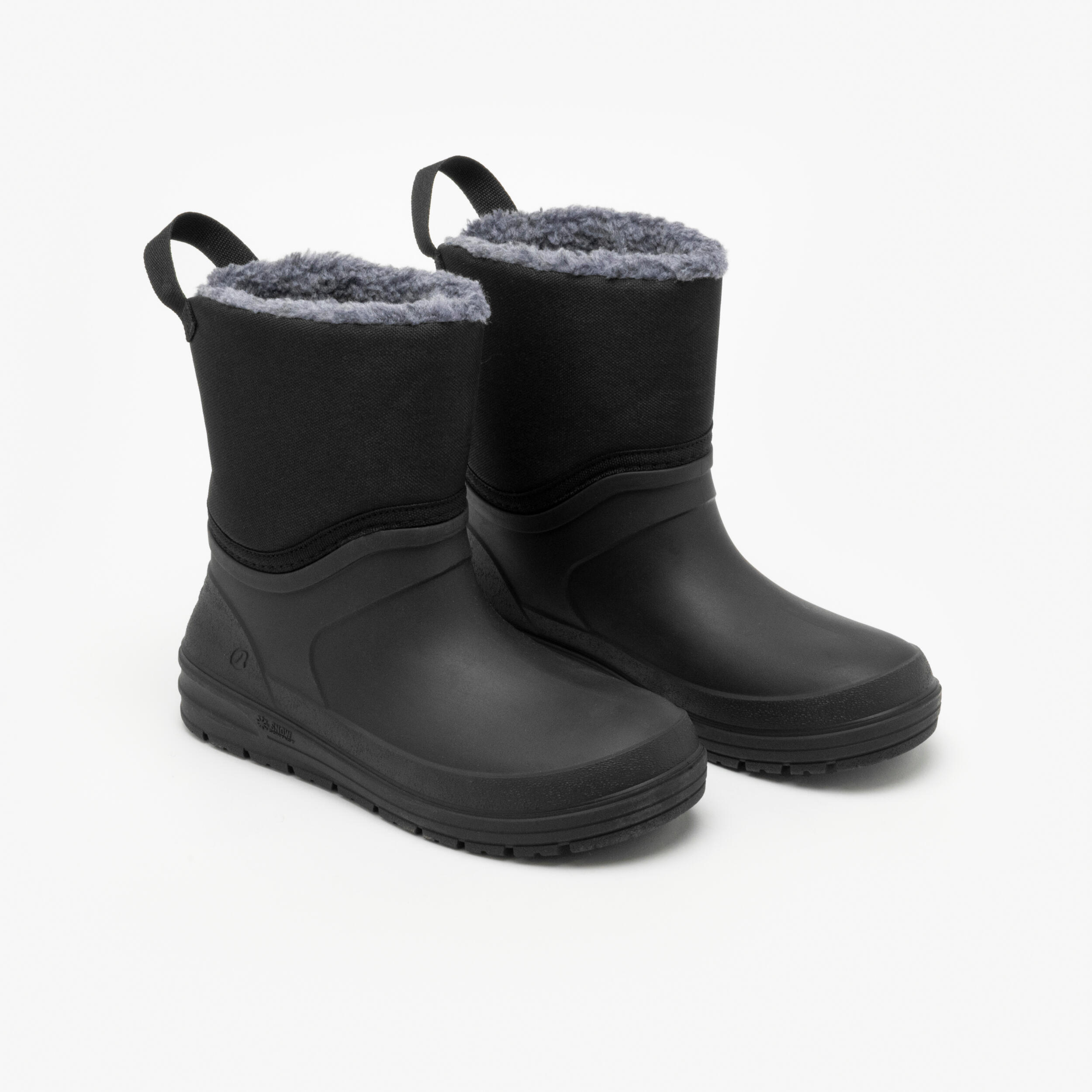 Warme Kinder-Schneestiefel 24 bis 38, SH100 Warm schwarz 2/8