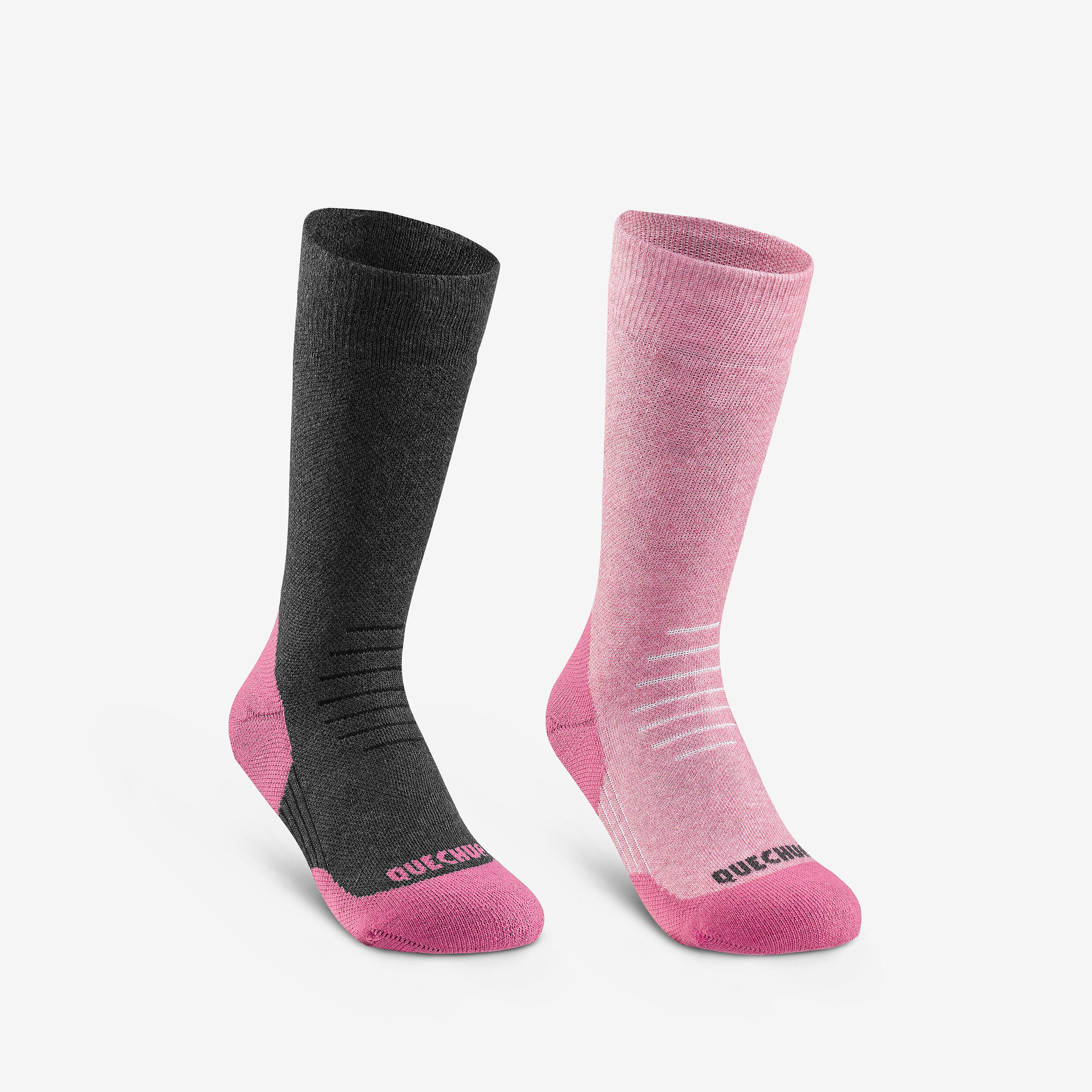 Calcetines cálidos de senderismo - SH100 MID - niños X2 pares   6/7