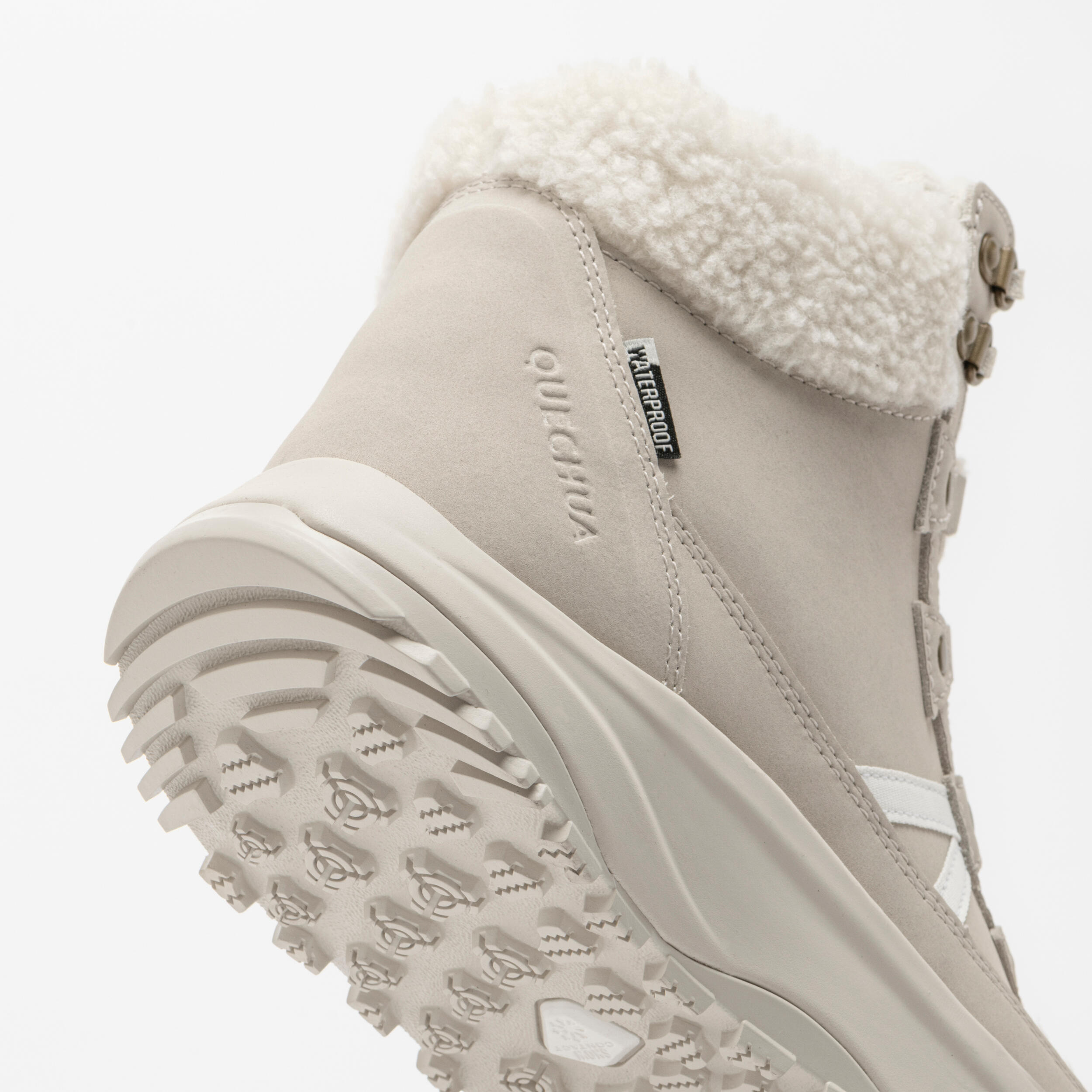 Bottes d’hiver imperméables en cuir femme, NH 500 Mid 7/13