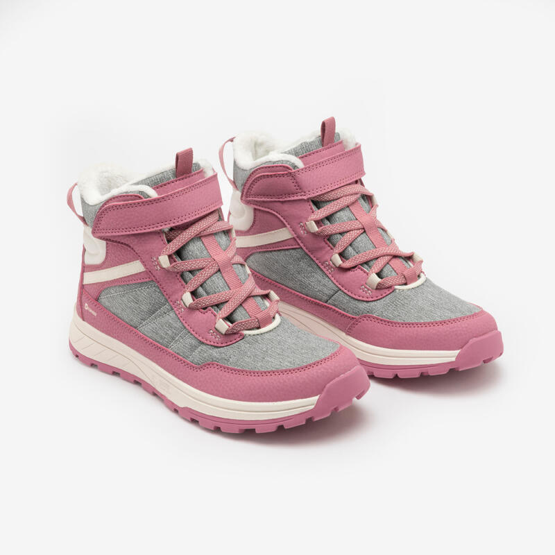Çocuk Cırt Cırtlı Outdoor Kar Botu - Su Geçirmez - Pembe - NH500