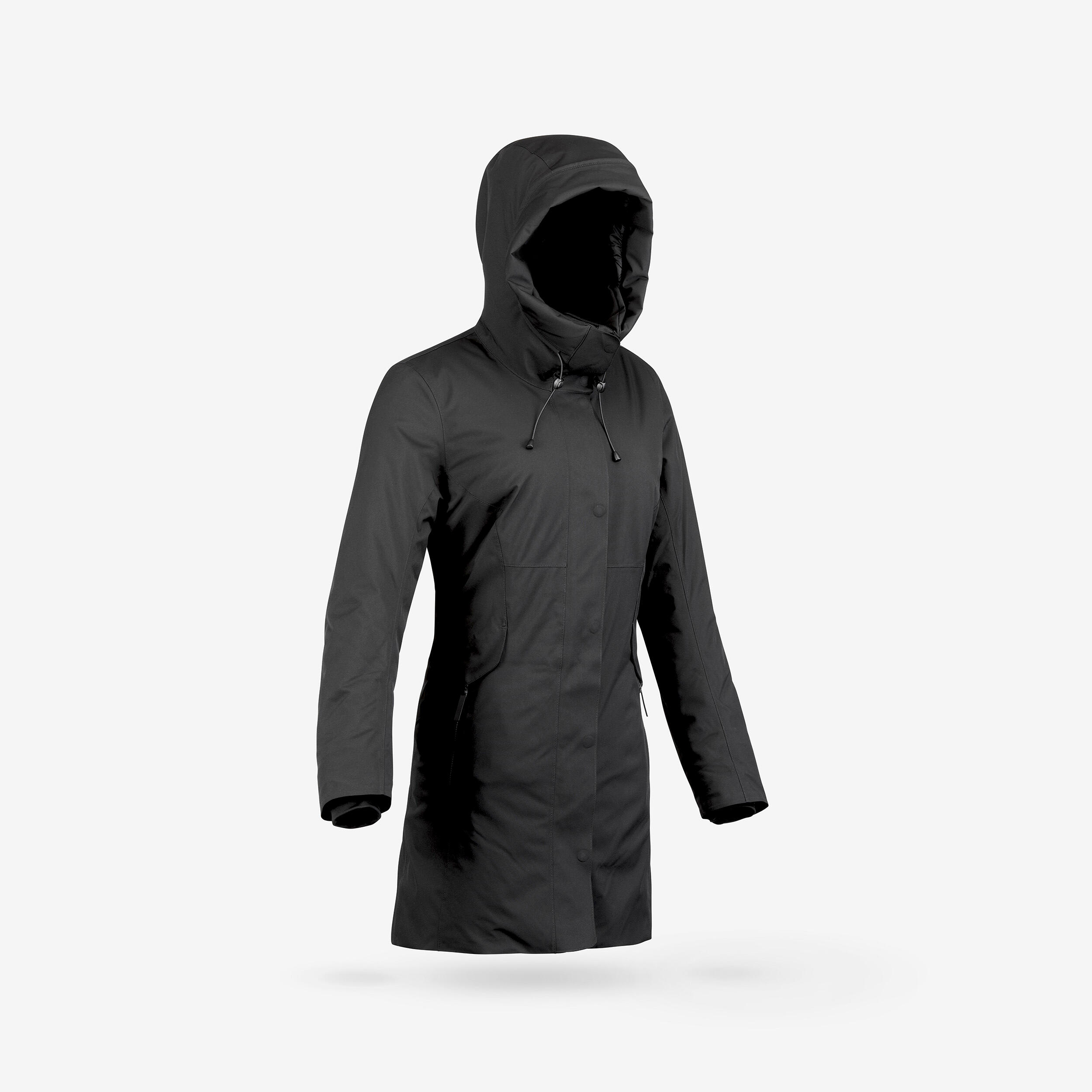 Parka de senderismo impermeable hasta -10 °C negra para mujer NH500 12/33