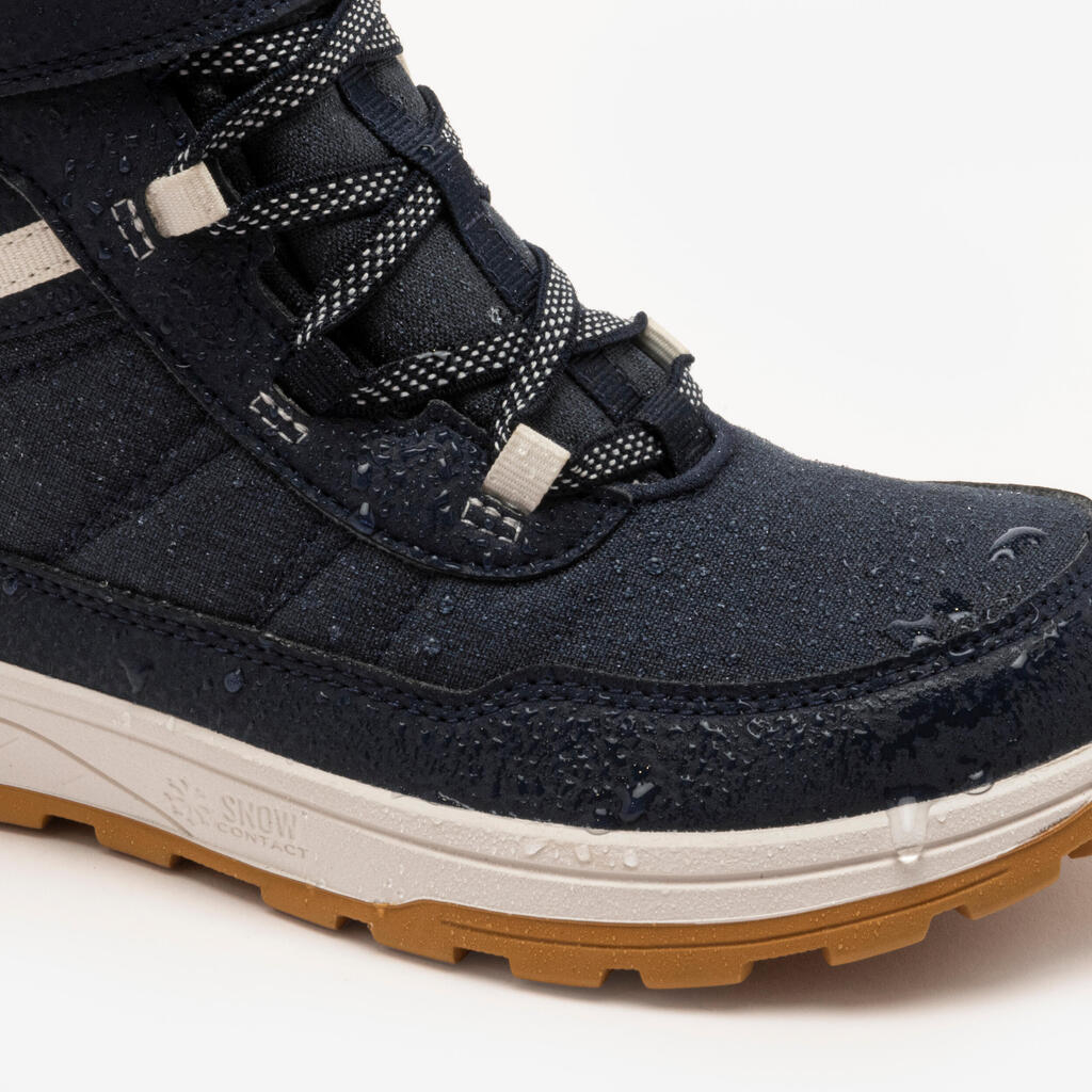 Kids’ Snowboots, UK Jnr size 7-5, SH500 SYNTH WARM - Blue