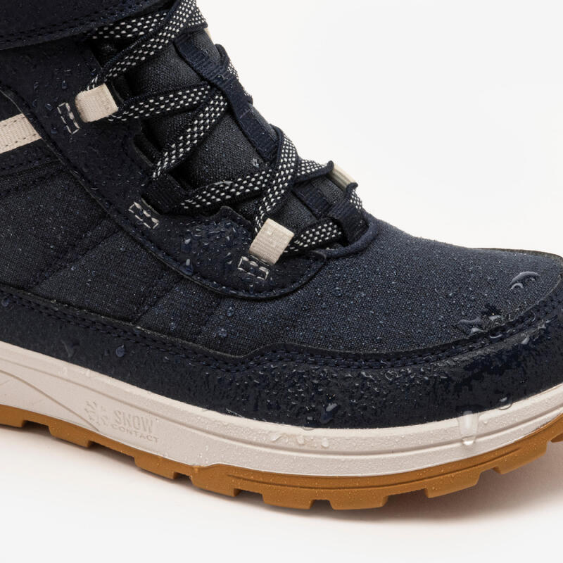 Chaussures de neige chaudes et imperméables enfant 24-38, SH500 SYNTH WARM bleu