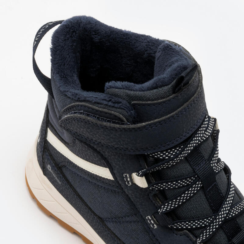 Chaussures de neige chaudes et imperméables enfant 24-38, SH500 SYNTH WARM bleu