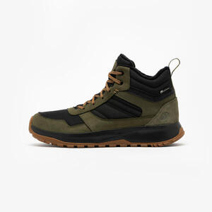 Botas de senderismo de piel cálidas hombre, NH500 Hybrid caqui
