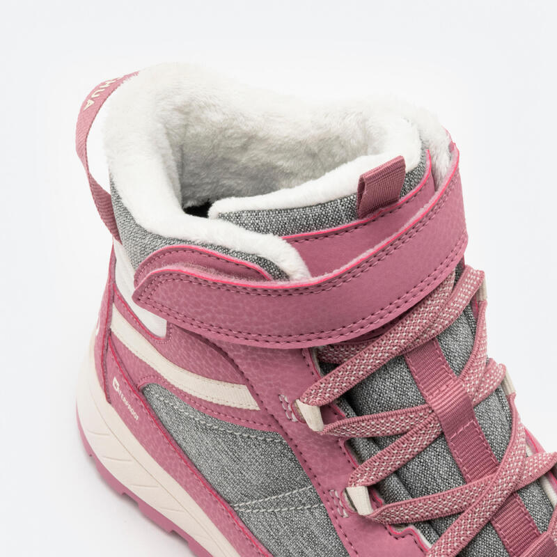 Çocuk Cırt Cırtlı Outdoor Kar Botu - Su Geçirmez - Pembe - NH500