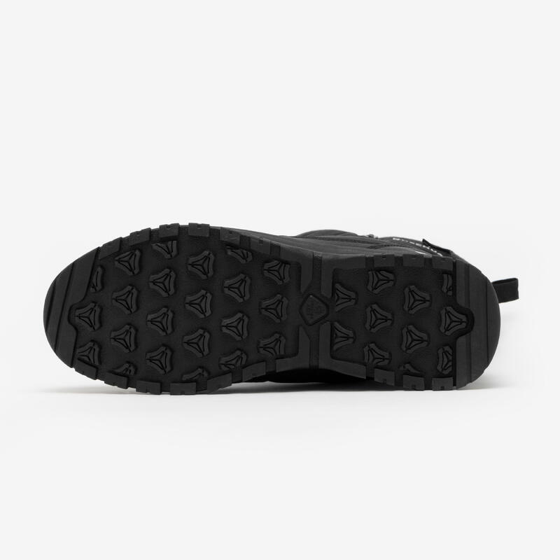 Bottes de randonnée neige imperméables homme, NH100 High Zip noir