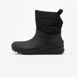 Bottes de randonnée neige chaudes imperméables femme, NH100 Mid noir