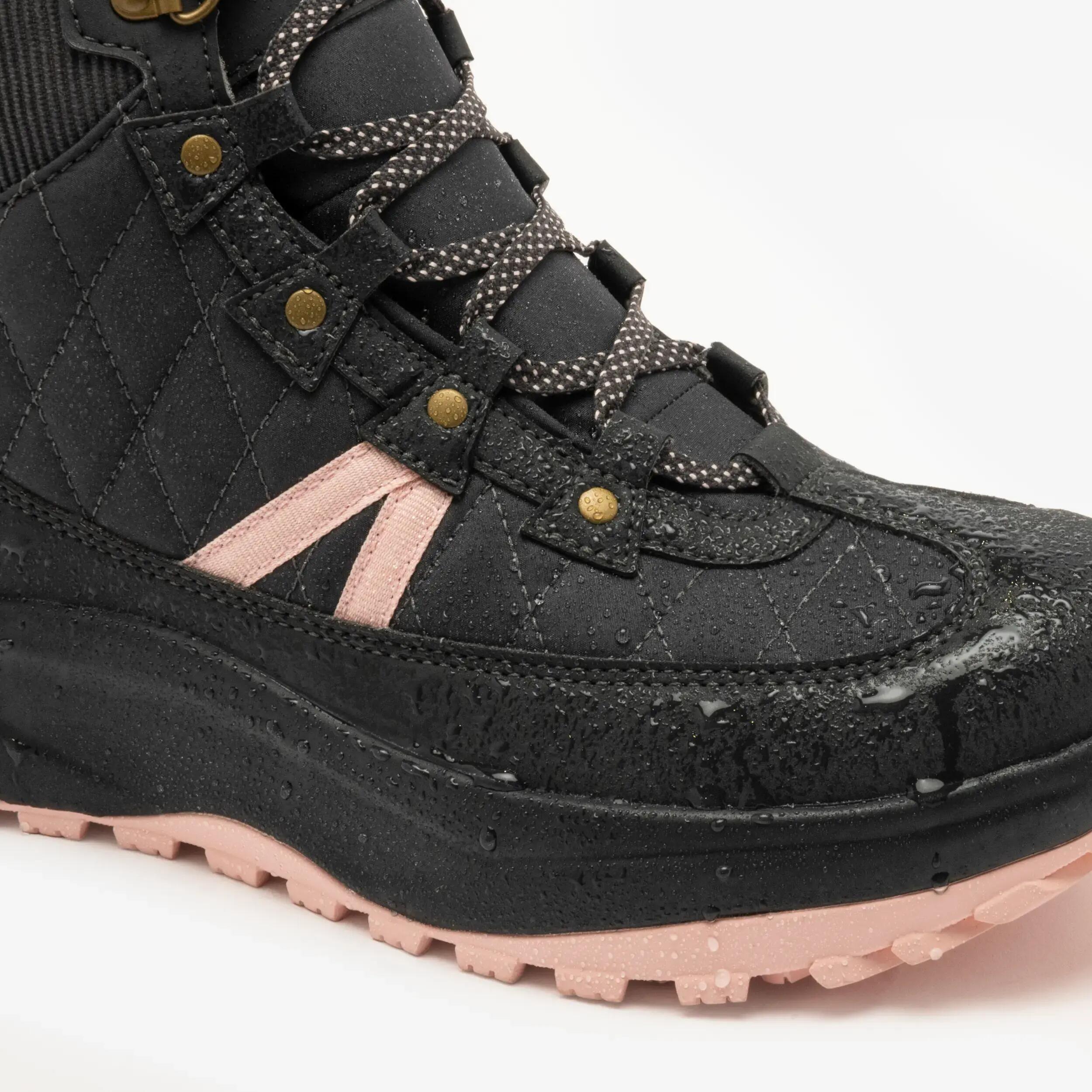 Women's warm and waterproof hiking boots, NH500 Qlt - Grey -  3